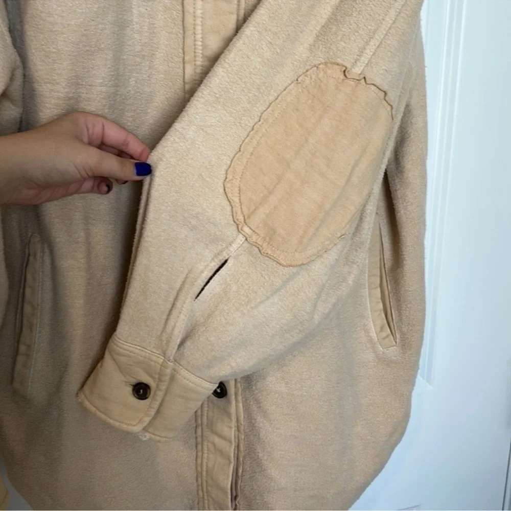 Free People Ruby Oversized Shacket Mustard Seed NWT - Picture 5 of 12